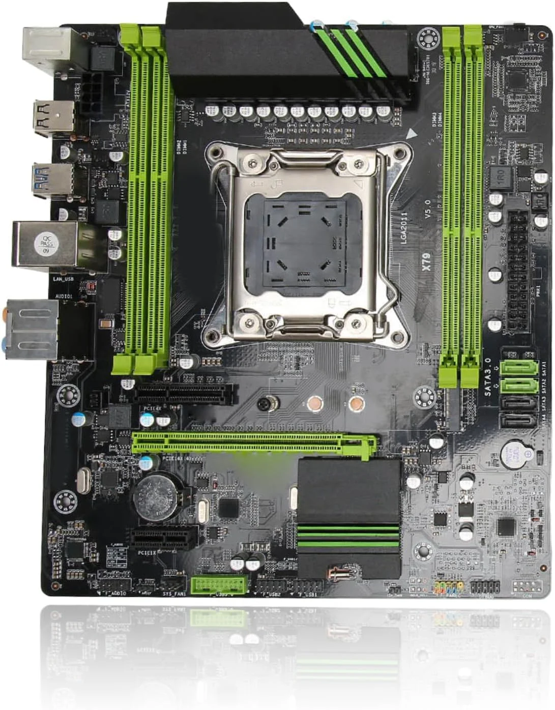 مادربرد گیگابایت LGA 2011, X79 ATX - PCIe 16X/4X/1X, رم DDR3, SATA3/M.2 NVMe, اسلات های USB متعدد, G
