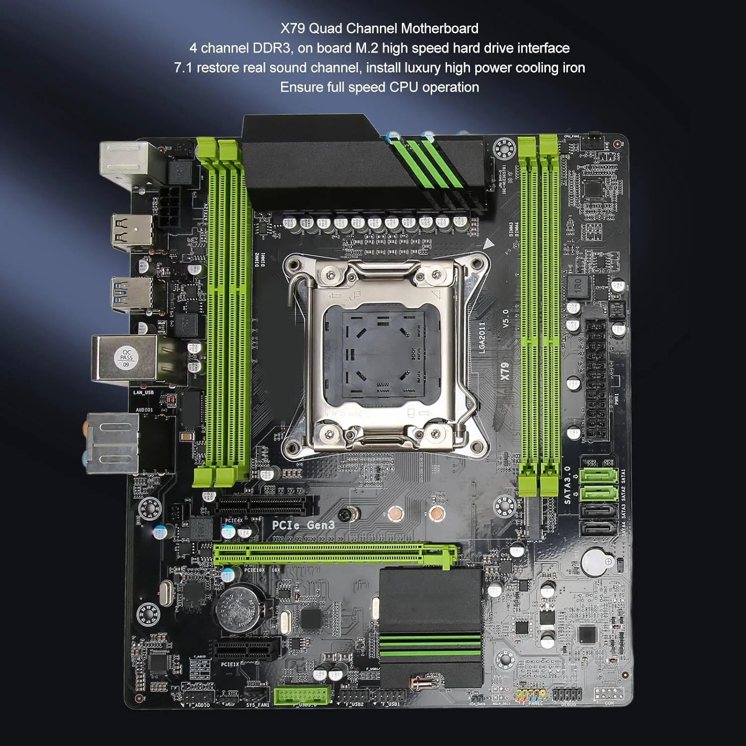 مادربرد گیگابایت LGA 2011, X79 ATX - PCIe 16X/4X/1X, رم DDR3, SATA3/M.2 NVMe, اسلات های USB متعدد, G مادربرد گیگابایت LGA 2011, X79 ATX - PCIe 16X/4X/1X, رم DDR3, SATA3/M.2 NVMe, اسلات های USB متعدد, G