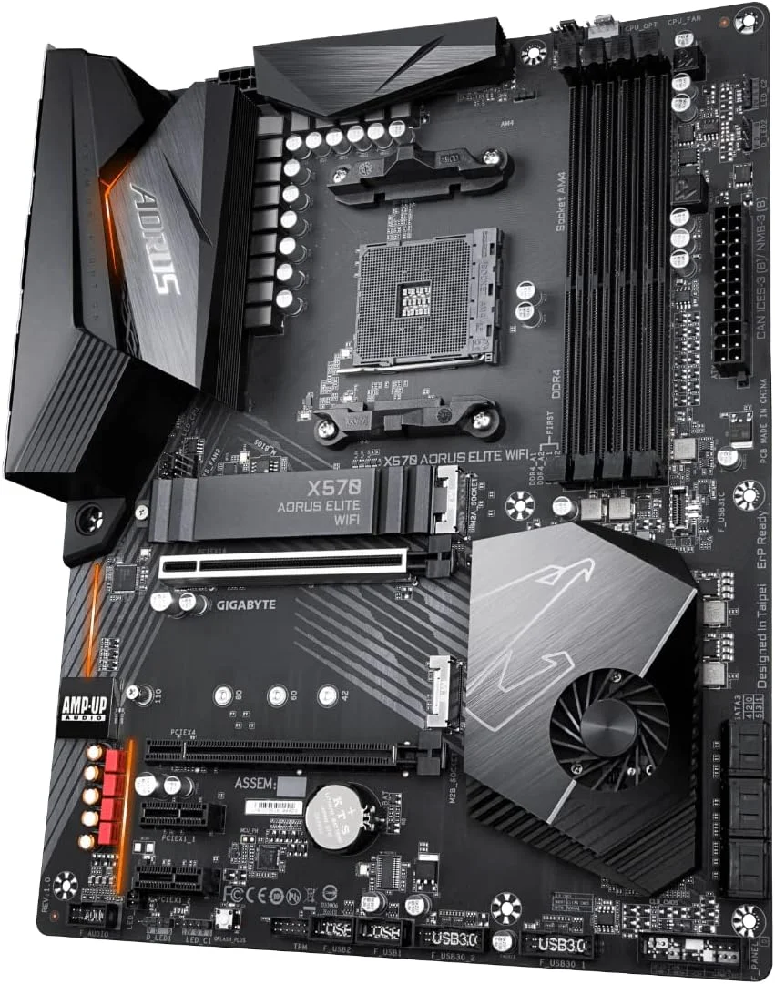 مادربرد گیمینگ GIGABYTE X570 AORUS Elite Wi-Fi (AMD Ryzen 3000/X570/ATX/PCIe4.0/DDR4/Intel Dual Band 802.11AC Wi-Fi/USB Type-C جلویی/RGB Fusion 2.0/M.2 Thermal Guard)