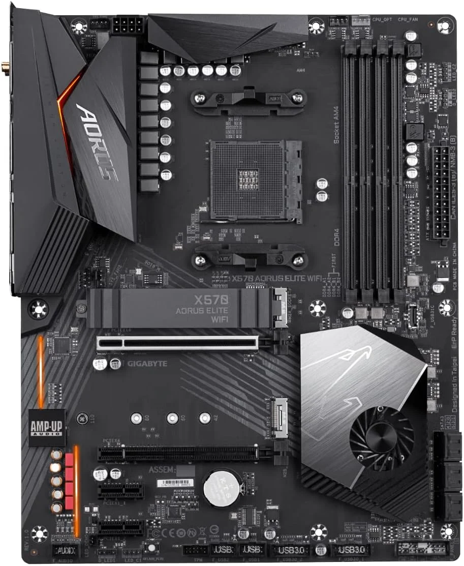 مادربرد گیمینگ GIGABYTE X570 AORUS Elite Wi-Fi (AMD Ryzen 3000/X570/ATX/PCIe4.0/DDR4/Intel Dual Band 802.11AC Wi-Fi/USB Type-C جلویی/RGB Fusion 2.0/M.2 Thermal Guard)