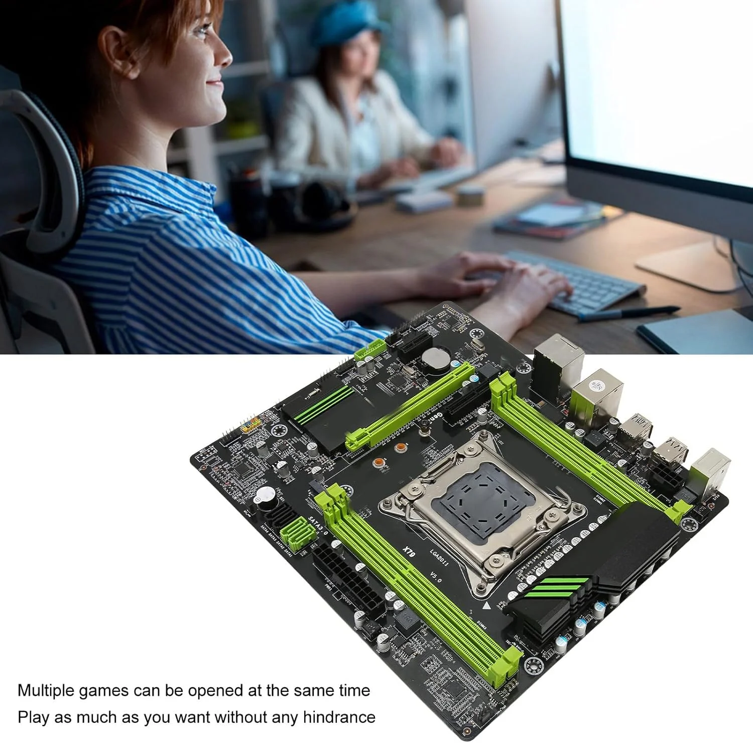 مادربرد گیگابایت LGA 2011, X79 ATX - PCIe 16X/4X/1X, رم DDR3, SATA3/M.2 NVMe, اسلات های USB متعدد, G مادربرد گیگابایت LGA 2011, X79 ATX - PCIe 16X/4X/1X, رم DDR3, SATA3/M.2 NVMe, اسلات های USB متعدد, G