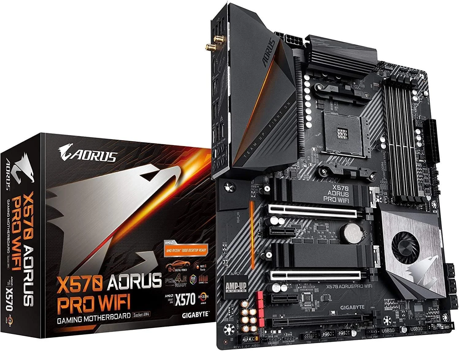 مادربرد GIGABYTE X570 AORUS PRO WiFi (AMD Ryzen 3000/X570/ATX/PCIe4.0/DDR4/USB3.1 X570 AORUS PRO)