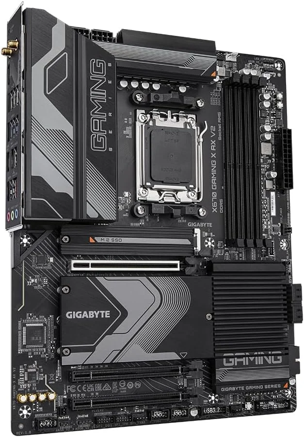 مادربرد گیگابایت X670 GAMING X AX V2 - پشتیبانی از پردازنده های AMD Ryzen 7000، دارای VRM با 16+2+2 فاز، پشتیبانی از DDR5 تا 8000 مگاهرتز (OC)، دارای 4 اسلات PCIe 4.0 M.2، Wi-Fi 6E، LAN 2.5GbE، USB 3.2 Gen 2 مادربرد گیگابایت X670 GAMING X AX V2 - پشتیبانی از پردازنده های AMD Ryzen 7000، دارای VRM با 16+2+2 فاز، پشتیبانی از DDR5 تا 8000 مگاهرتز (OC)، دارای 4 اسلات PCIe 4.0 M.2، Wi-Fi 6E، LAN 2.5GbE، USB 3.2 Gen 2