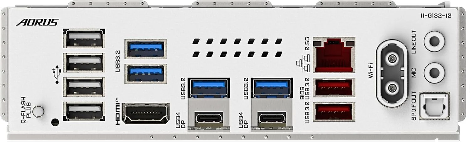 مادربرد GIGABYTE X870E AORUS ELITE WIFI7 ICE - پشتیبانی از پردازنده های AMD Ryzen 9000، دارای VRM دیجیتال 16+2+2 فاز، پشتیبانی از DDR5 تا 8200 هرتز (OC)، دارای 3xPCIe 5.0 + 1xPCIe 4.0، Wi-Fi 7، LAN 2.5GbE، USB 4
