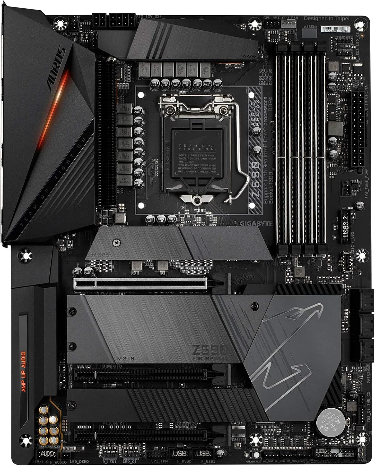 مادربرد گیمینگ GIGABYTE Z590 AORUS PRO AX (LGA 1200/Intel Z590/ATX/3x M.2/PCIe 4.0/USB 3.2 Gen2X2 Type-C/Intel WiFi 6/2.5GbE LAN)