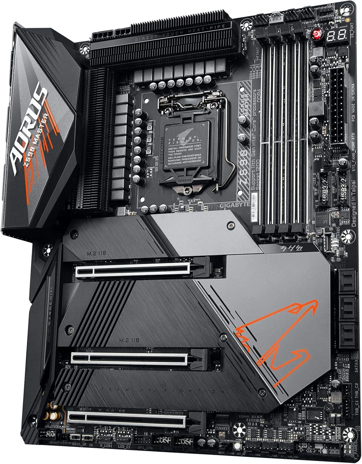 مادربرد گیمینگ GIGABYTE Z590 AORUS Master (LGA 1200/Intel Z590/ATX/Triple M.2/PCIe 4.0/USB 3.2 Gen2X2 Type-C/Intel WiFi 6E/AQUANTIA 10GbE LAN)