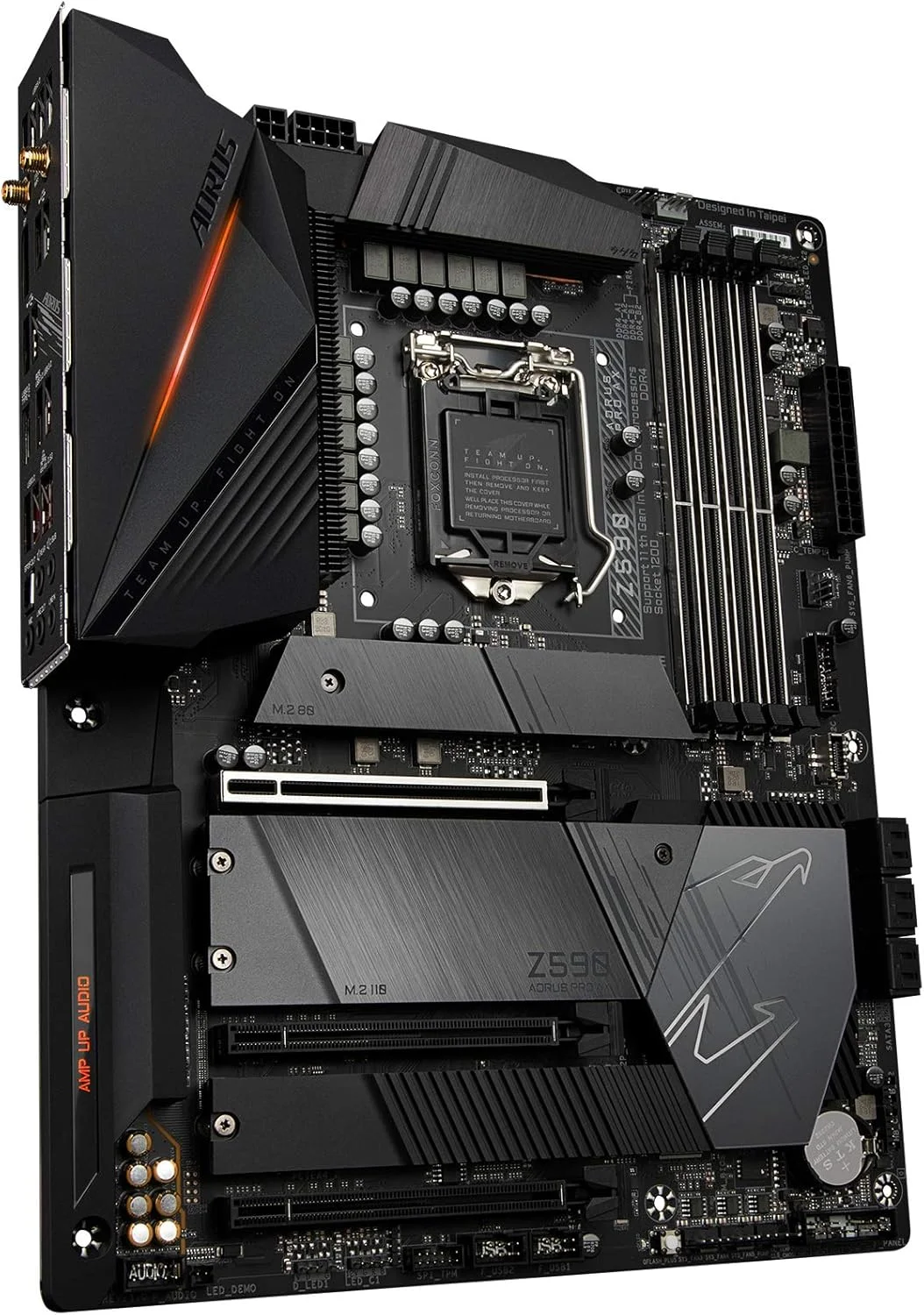 مادربرد گیمینگ GIGABYTE Z590 AORUS PRO AX (LGA 1200/Intel Z590/ATX/3x M.2/PCIe 4.0/USB 3.2 Gen2X2 Type-C/Intel WiFi 6/2.5GbE LAN)