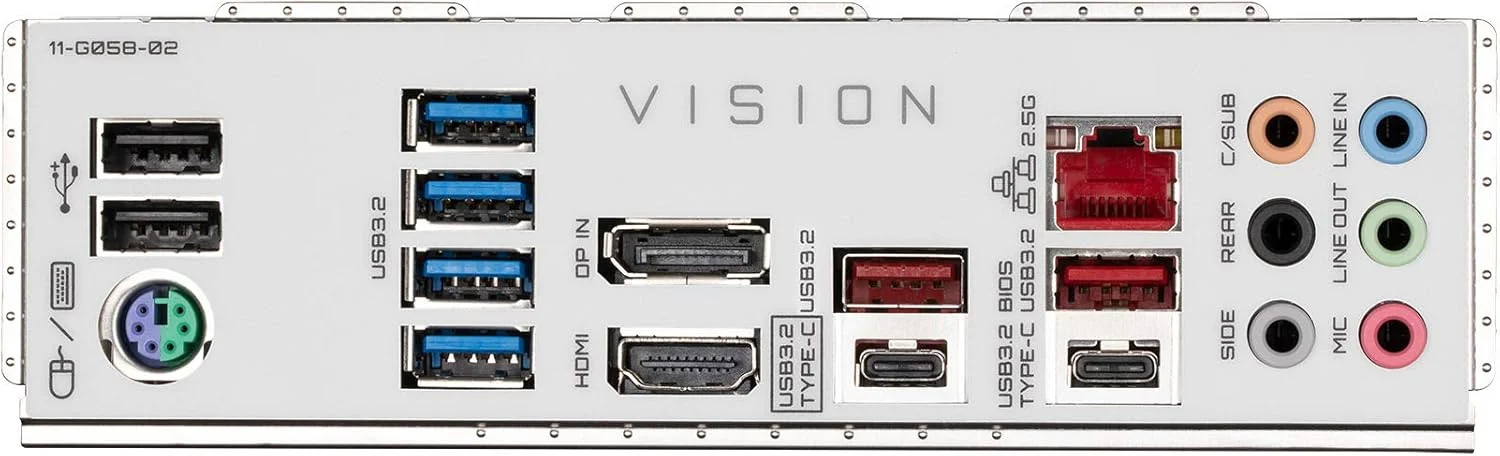 مادربرد GIGABYTE Z590 Vision G (LGA 1200/Intel Z590/ATX/3x M.2/PCIe 4.0/USB 3.2 Gen2X2 Type-C/2.5GbE LAN)