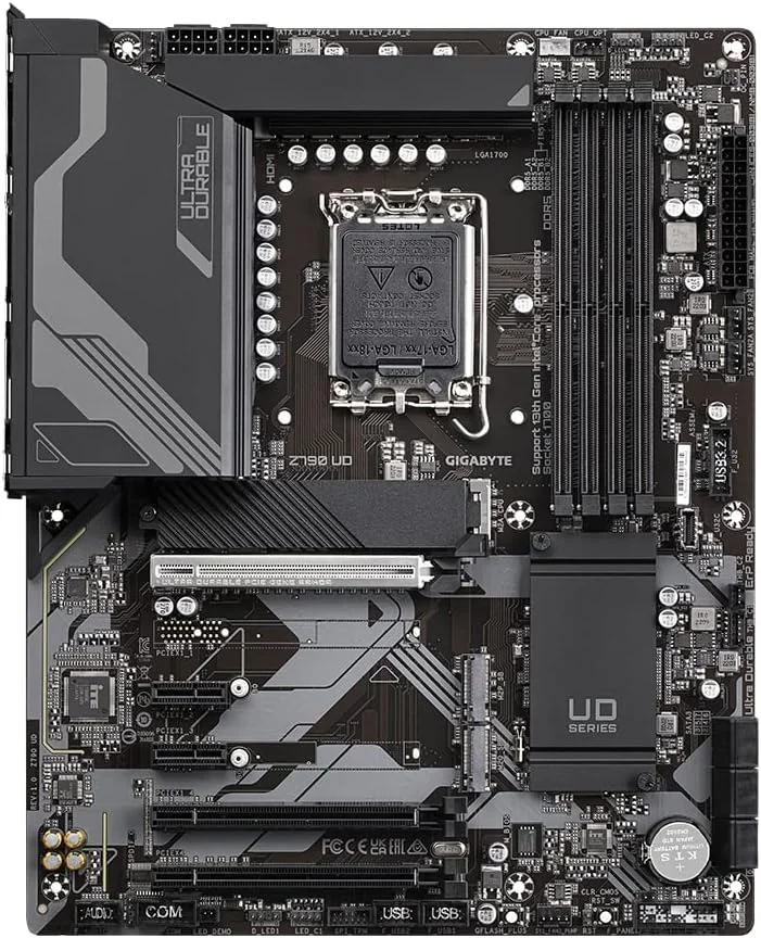 مادربرد گیگابایت Z790 UD 1.0، خانواده پردازنده Intel، سوکت پردازنده LGA1700، اسلات حافظه DDR5 DIMM 4، رابط های هارد دیسک پشتیبانی شده SATA M.2، تعداد اتصالات SATA