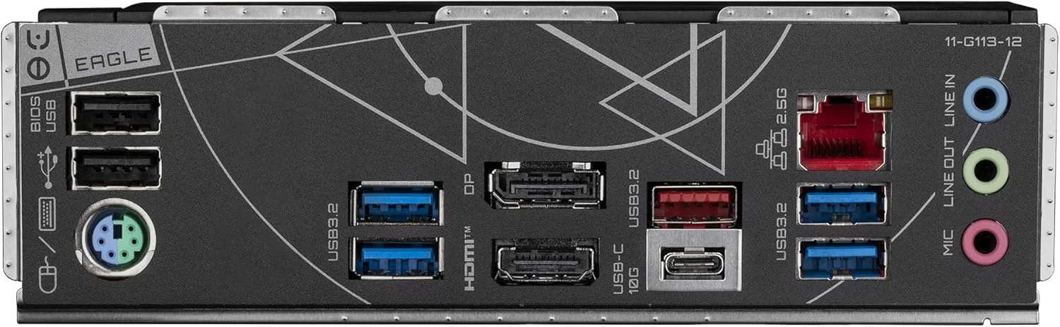 مادربرد GIGABYTE Z790 EAGLE - پشتیبانی از پردازنده های نسل 14 اینتل Core، دارای VRM با 12+1+1 فاز، پشتیبانی از DDR5 تا 7600 مگاهرتز (OC)، دارای 3xPCIe 4.0 M.2، شبکه 2.5GbE LAN، USB 3.2 Gen 2