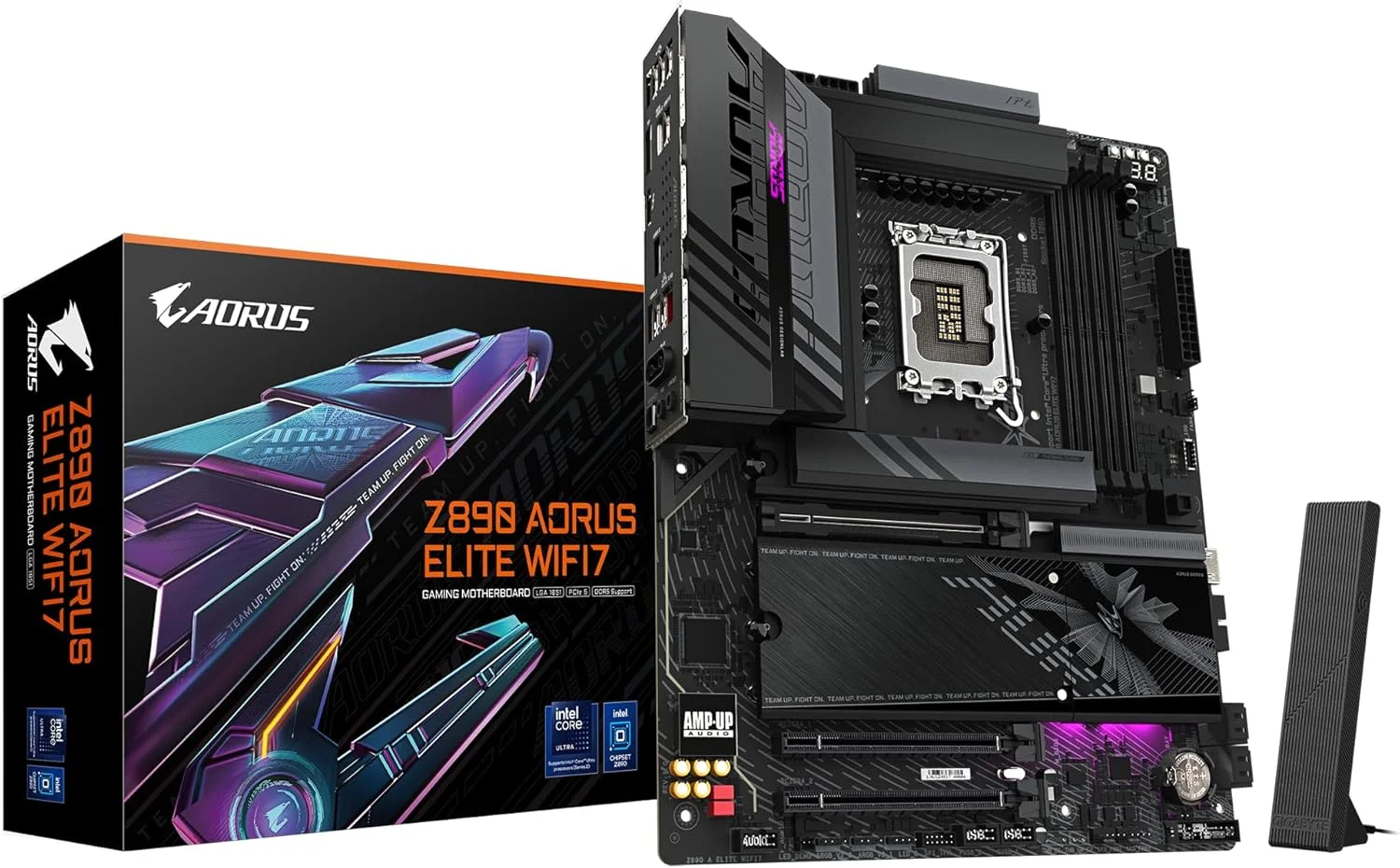 مادربرد GIGABYTE Z890 AORUS ELITE WIFI7 - پشتیبانی از پردازنده های Intel Core Ultra (سری 2)، VRM با 16+1+2 فاز، DDR5 تا 8800 مگاهرتز (OC)، 1xPCIe 5.0 + 3xPCIe 4.0، Wi-Fi 7، LAN 2.5GbE، Thunderbolt 4