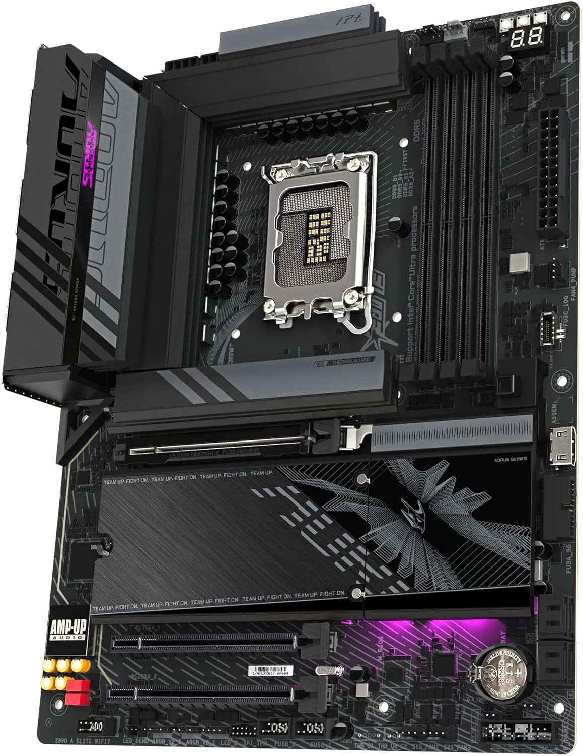 مادربرد GIGABYTE Z890 AORUS ELITE WIFI7 - پشتیبانی از پردازنده های Intel Core Ultra (سری 2)، VRM با 16+1+2 فاز، DDR5 تا 8800 مگاهرتز (OC)، 1xPCIe 5.0 + 3xPCIe 4.0، Wi-Fi 7، LAN 2.5GbE، Thunderbolt 4