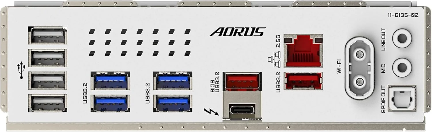 مادربرد GIGABYTE Z890 AORUS ELITE X ICE - پشتیبانی از پردازنده های Intel Core Ultra (سری 2)، VRM با 16+1+2 فاز، DDR5 تا 9500 مگاهرتز (OC)، 1xPCIe 5.0 + 4xPCIe 4.0، Wi-Fi 7، LAN 2.5GbE، Thunderbolt 4