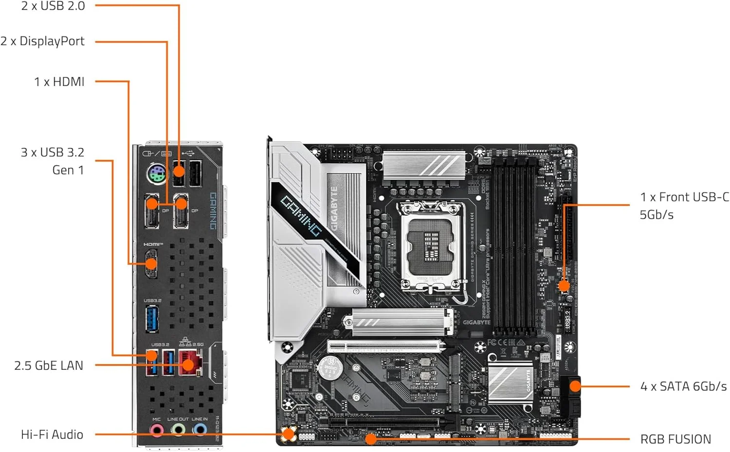 مادربرد گیگابایت Z890M GAMING X Micro ATX