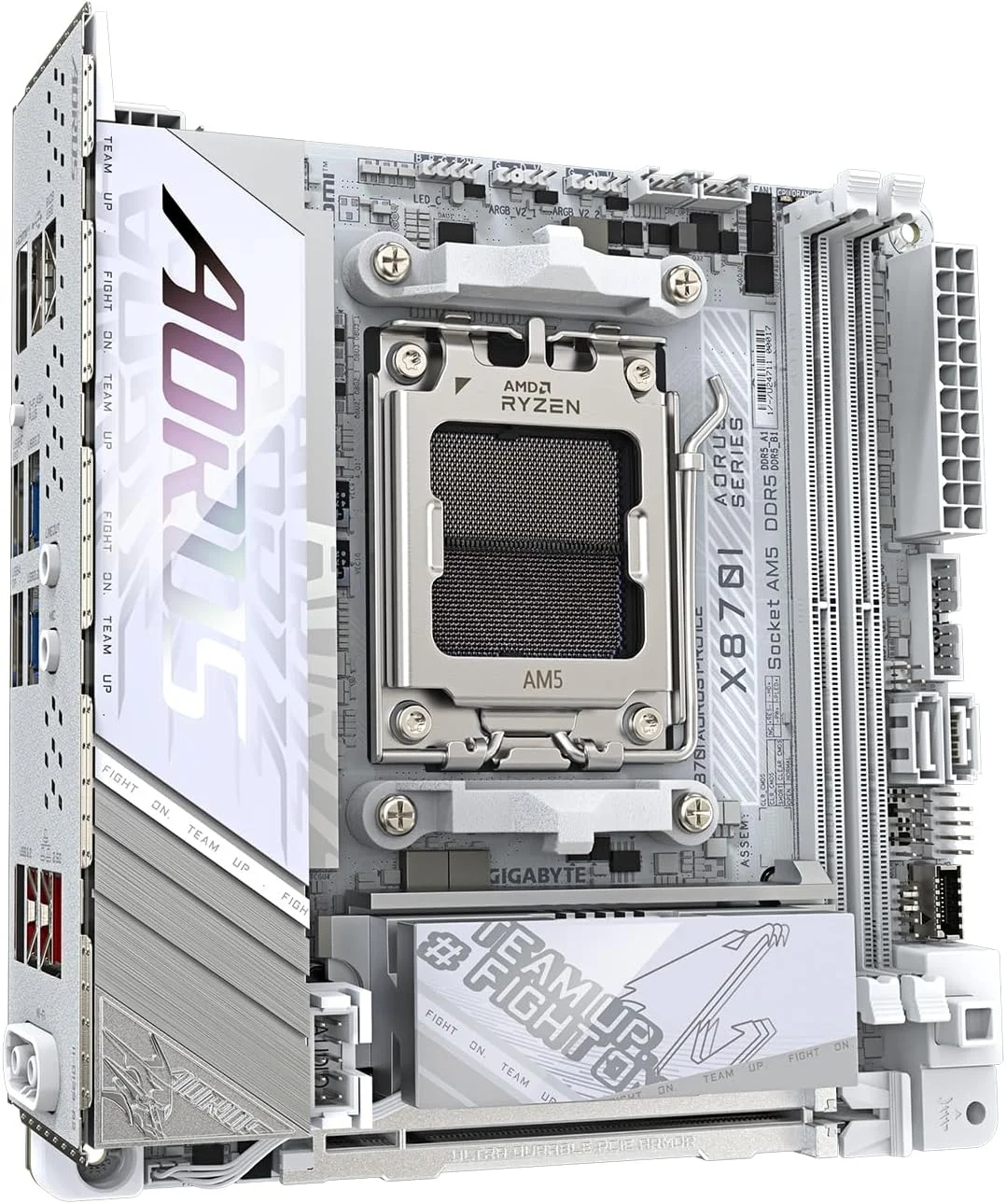 مادربرد GIGABYTE X870I AORUS PRO ICE AMD X870 Chipset Mini-ITX سفید MB6574