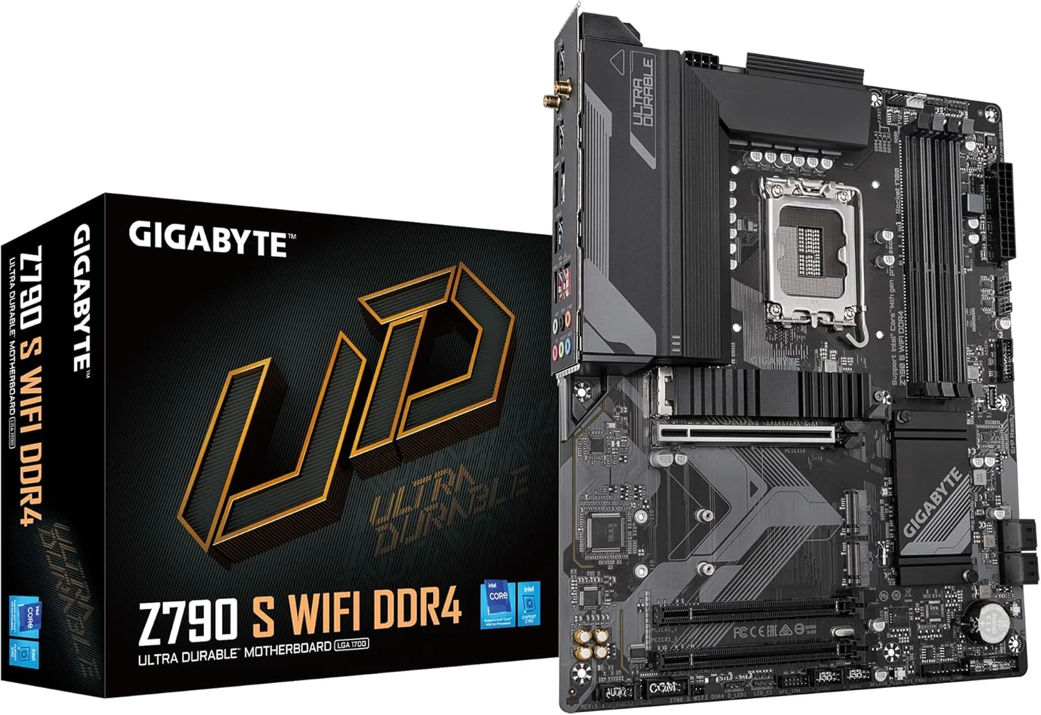 مادربرد GIGABYTE Z790 S WIFI DDR4 LGA 1700 Intel Z790 ATX با DDR4، سه M.2، PCIe 4.0، USB 3.2 Gen2 Type-C، LAN 2.5GbE، PCIe EZ-Latch، Multi-Key