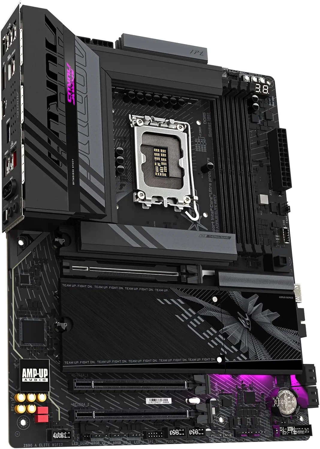 مادربرد GIGABYTE Z890 AORUS Elite WIFI7 اینتل Core Ultra (سری 2) LGA 1851، ATX، DDR5، 4X M.2، PCIe 5.0، Thunderbolt 4، WIFI7، LAN 2.5GbE، EZ-Latch