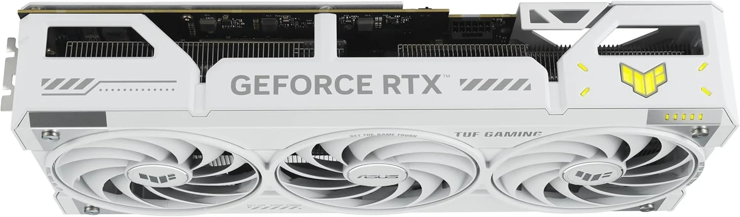 کارت گرافیک گیمینگ ایسوس TUF Gaming GeForce RTX ™ 5070 Ti 16GB GDDR7 White OC Edition (PCIe® 5.0, HDMI®/DP 2.1, 3.125-slot، قطعات نظامی، پوشش محافظ PCB، فن های Axial-tech) کارت گرافیک گیمینگ ایسوس TUF Gaming GeForce RTX ™ 5070 Ti 16GB GDDR7 White OC Edition (PCIe® 5.0, HDMI®/DP 2.1, 3.125-slot، قطعات نظامی، پوشش محافظ PCB، فن های Axial-tech)