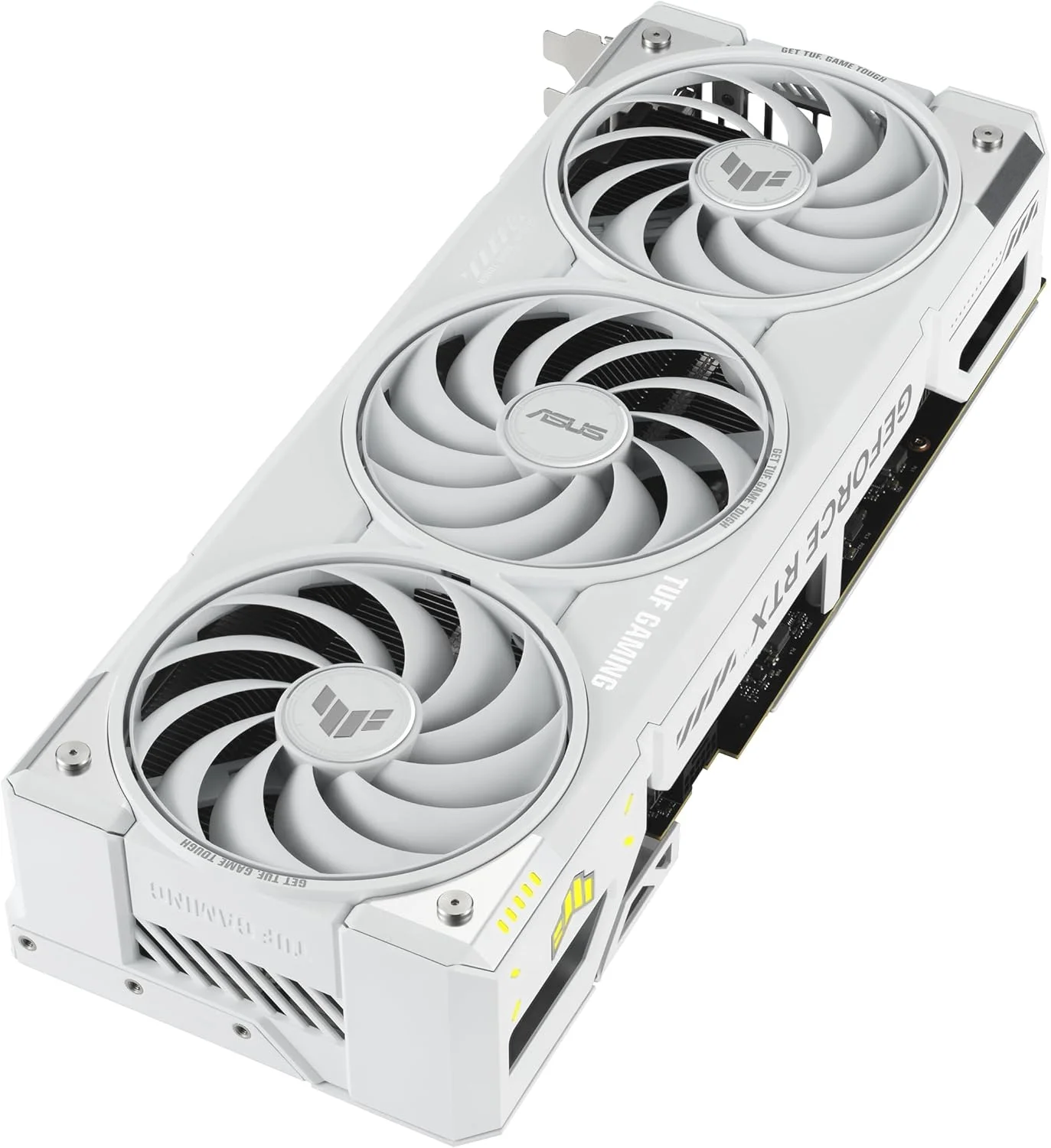 کارت گرافیک گیمینگ ایسوس TUF Gaming GeForce RTX ™ 5070 Ti 16GB GDDR7 White OC Edition (PCIe® 5.0, HDMI®/DP 2.1, 3.125-slot، قطعات نظامی، پوشش محافظ PCB، فن های Axial-tech) کارت گرافیک گیمینگ ایسوس TUF Gaming GeForce RTX ™ 5070 Ti 16GB GDDR7 White OC Edition (PCIe® 5.0, HDMI®/DP 2.1, 3.125-slot، قطعات نظامی، پوشش محافظ PCB، فن های Axial-tech)