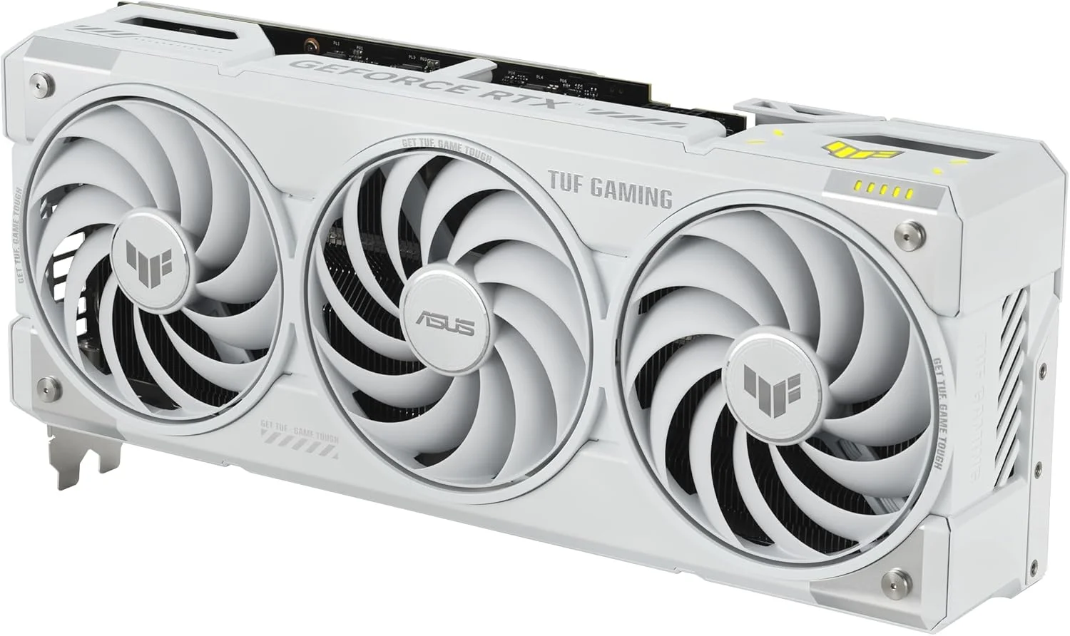 کارت گرافیک گیمینگ ایسوس TUF Gaming GeForce RTX ™ 5070 Ti 16GB GDDR7 White OC Edition (PCIe® 5.0, HDMI®/DP 2.1, 3.125-slot، قطعات نظامی، پوشش محافظ PCB، فن های Axial-tech) کارت گرافیک گیمینگ ایسوس TUF Gaming GeForce RTX ™ 5070 Ti 16GB GDDR7 White OC Edition (PCIe® 5.0, HDMI®/DP 2.1, 3.125-slot، قطعات نظامی، پوشش محافظ PCB، فن های Axial-tech)