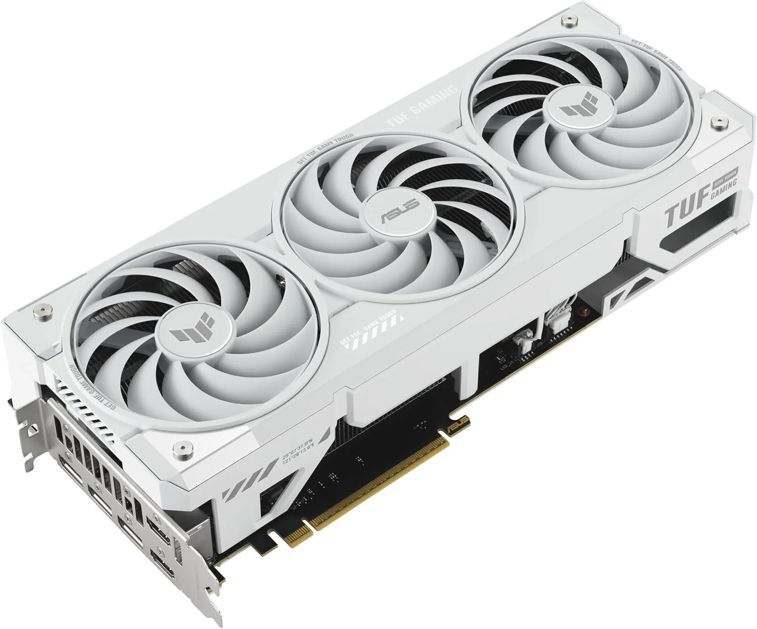 کارت گرافیک گیمینگ ایسوس TUF Gaming GeForce RTX ™ 5070 Ti 16GB GDDR7 White OC Edition (PCIe® 5.0, HDMI®/DP 2.1, 3.125-slot، قطعات نظامی، پوشش محافظ PCB، فن های Axial-tech) کارت گرافیک گیمینگ ایسوس TUF Gaming GeForce RTX ™ 5070 Ti 16GB GDDR7 White OC Edition (PCIe® 5.0, HDMI®/DP 2.1, 3.125-slot، قطعات نظامی، پوشش محافظ PCB، فن های Axial-tech)