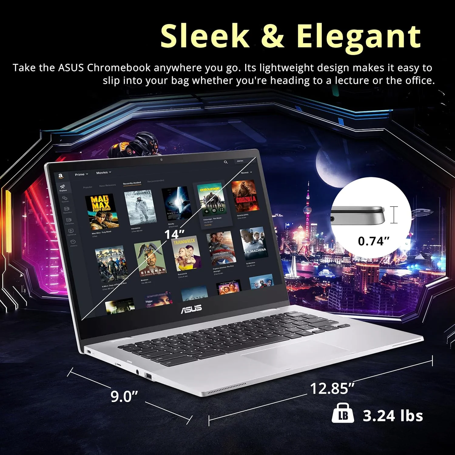 لپ تاپ 14 اینچی ASUS Chromebook CX1 FHD، پردازنده Intel Celeron N4500، رم 4 گیگابایتی، حافظه 224 گیگابایتی (64 گیگابایت eMMC + مجموعه ایستگاه docking 160 گیگابایتی)، گرافیک Intel UHD، وب کم 720p، WiFi 6، سیستم عامل Chrome، نقره ای لپ تاپ 14 اینچی ASUS Chromebook CX1 FHD، پردازنده Intel Celeron N4500، رم 4 گیگابایتی، حافظه 224 گیگابایتی (64 گیگابایت eMMC + مجموعه ایستگاه docking 160 گیگابایتی)، گرافیک Intel UHD، وب کم 720p، WiFi 6، سیستم عامل Chrome، نقره ای
