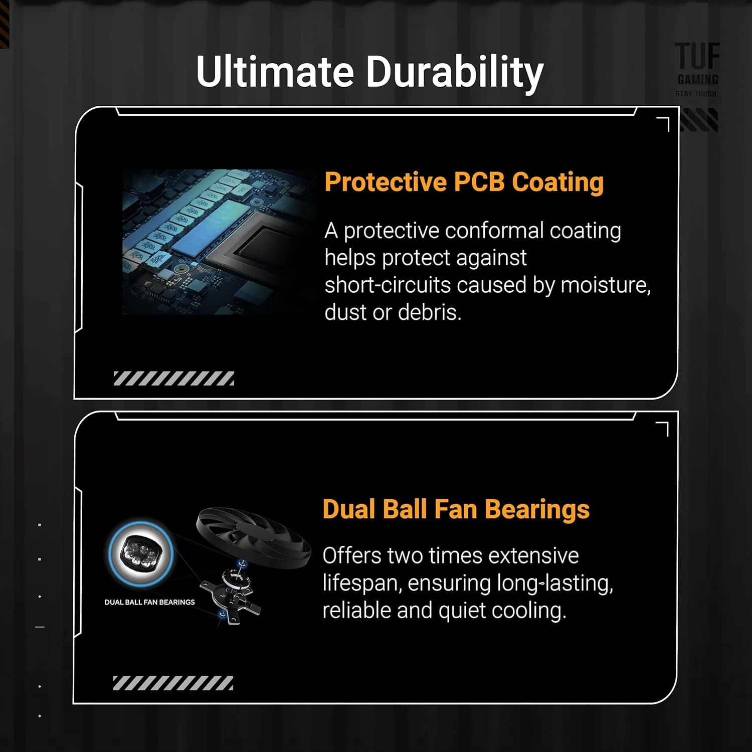 کارت گرافیک ایسوس TUF Gaming Radeon RX 9060 XT 16GB GDDR6 OC Edition، کارت گرافیک گیمینگ، PCIe 5.0، HDMI/DP 2.1، 2.5 اسلات، درجه نظامی، PCB پوشش داده شده، بایوس دوگانه، فن های Axial-Tech