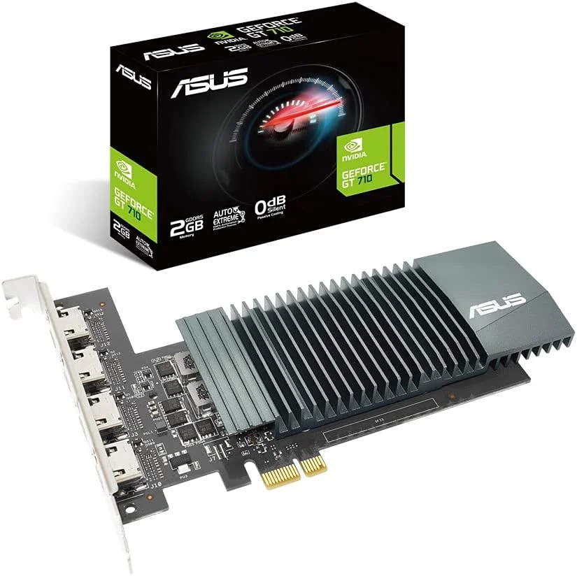 کارت گرافیک ایسوس GEFORCE GT 710 2GB GDDR5 HDMI VGA DVI مدل GT710 SL 2GD5 CSM، 90YV0E60-M0NA00 کارت گرافیک ایسوس GEFORCE GT 710 2GB GDDR5 HDMI VGA DVI مدل GT710 SL 2GD5 CSM، 90YV0E60-M0NA00