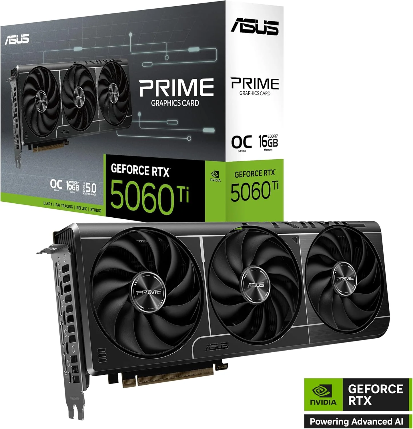 کارت گرافیک ایسوس Prime GeForce RTX 5060 Ti 16GB GDDR7 OC Edition، آماده برای SFF (PCIe 5.0، 16 گیگابایت GDDR7، HDMI/DP 2.1، 2.5 اسلات، فن های Axial-tech، بایوس دوگانه) کارت گرافیک ایسوس Prime GeForce RTX 5060 Ti 16GB GDDR7 OC Edition، آماده برای SFF (PCIe 5.0، 16 گیگابایت GDDR7، HDMI/DP 2.1، 2.5 اسلات، فن های Axial-tech، بایوس دوگانه)