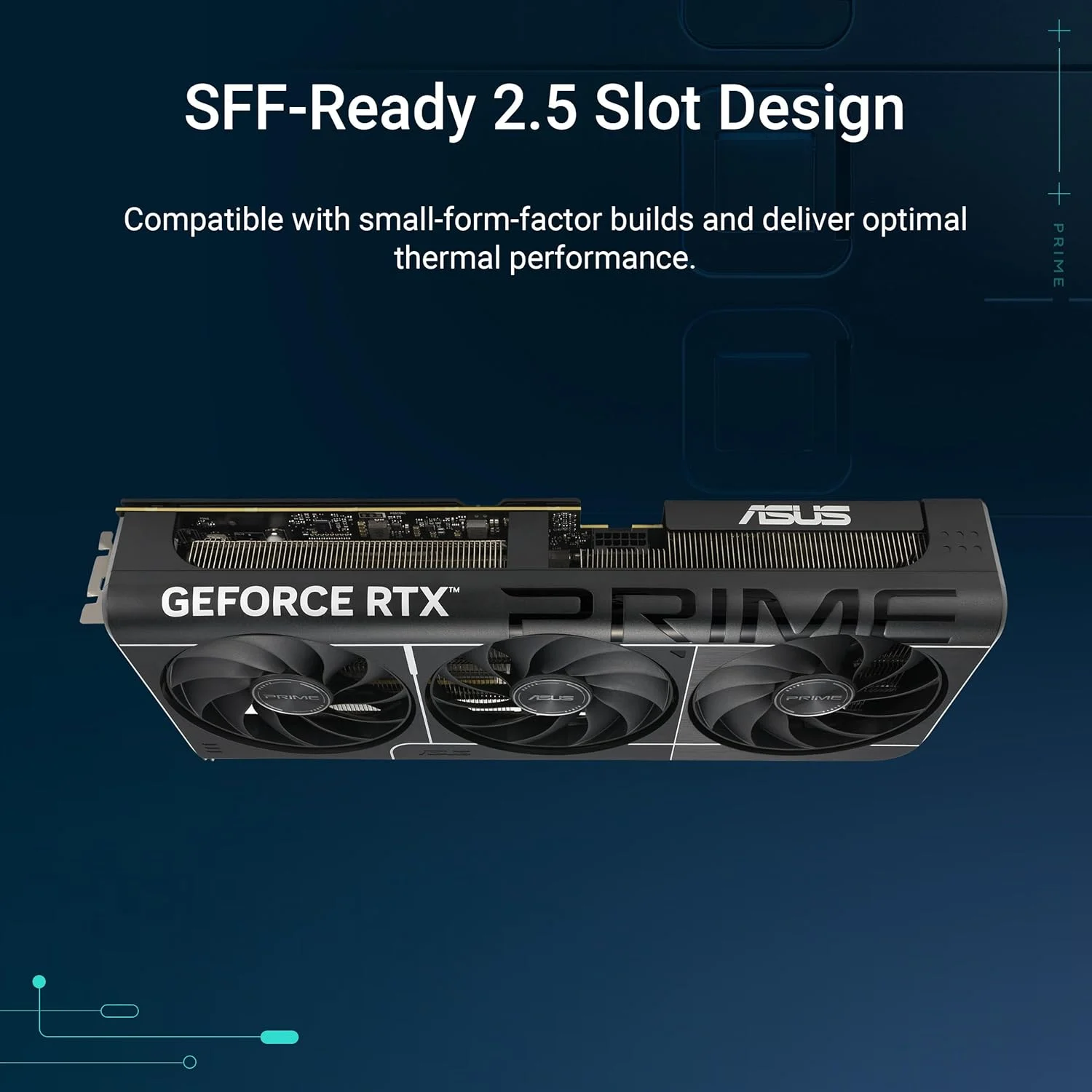کارت گرافیک گیمینگ ایسوس Prime GeForce RTX 5070 OC 12G GDDR7 - PCIe 5.0، بوست کلاک 2587 مگاهرتز، 1 عدد HDMI 2.1b، 3 عدد DP 2.1b، 2.5 اسلات، فن های Axial-Tech، بایوس دوگانه، آماده SFF کارت گرافیک گیمینگ ایسوس Prime GeForce RTX 5070 OC 12G GDDR7 - PCIe 5.0، بوست کلاک 2587 مگاهرتز، 1 عدد HDMI 2.1b، 3 عدد DP 2.1b، 2.5 اسلات، فن های Axial-Tech، بایوس دوگانه، آماده SFF