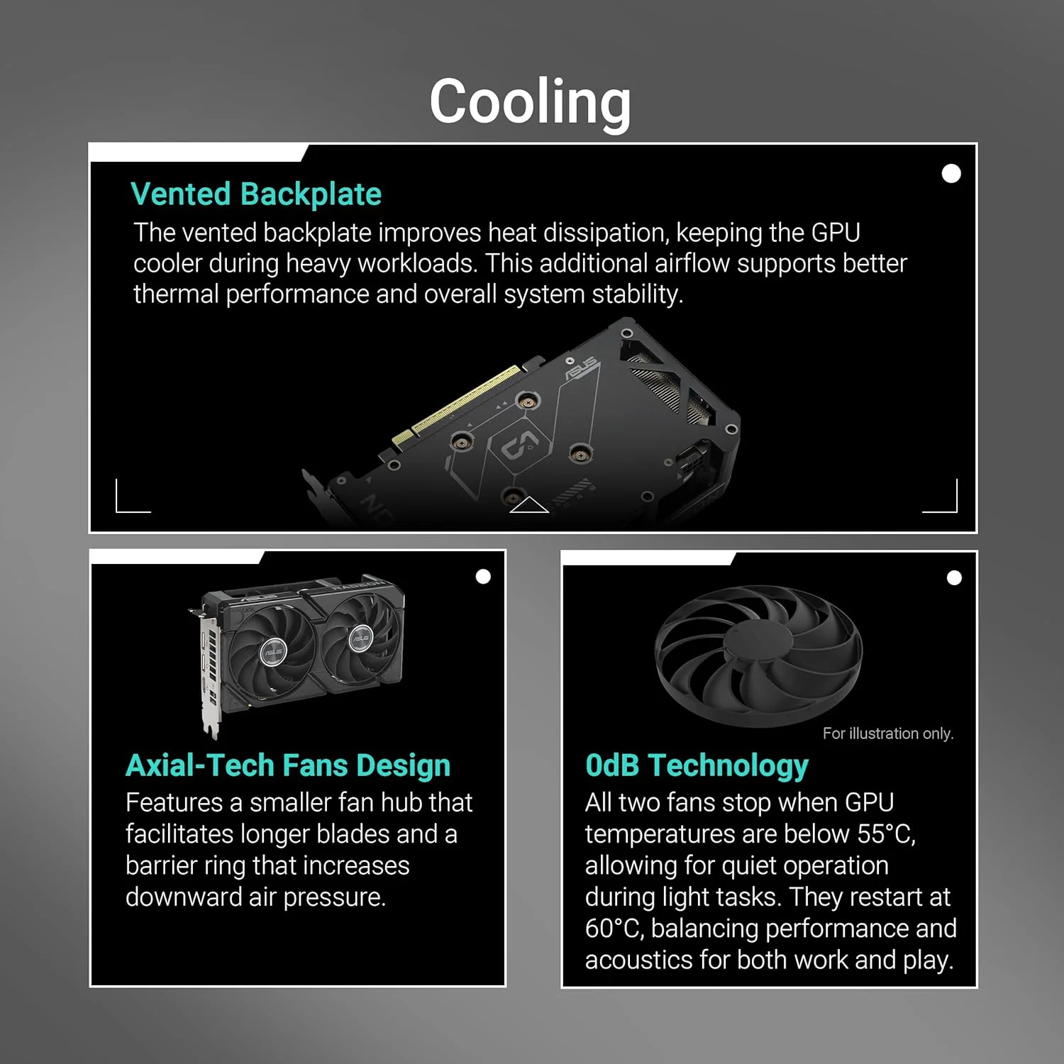کارت گرافیک ASUS Dual Radeon™ RX 9060 XT 8GB GDDR6 (PCIe 5.0, HDMI 2.1b, DisplayPort 2.1a، طراحی 2.5 اسلات، طراحی فن Axial Technology، فناوری 0dB و موارد دیگر) کارت گرافیک ASUS Dual Radeon™ RX 9060 XT 8GB GDDR6 (PCIe 5.0, HDMI 2.1b, DisplayPort 2.1a، طراحی 2.5 اسلات، طراحی فن Axial Technology، فناوری 0dB و موارد دیگر)