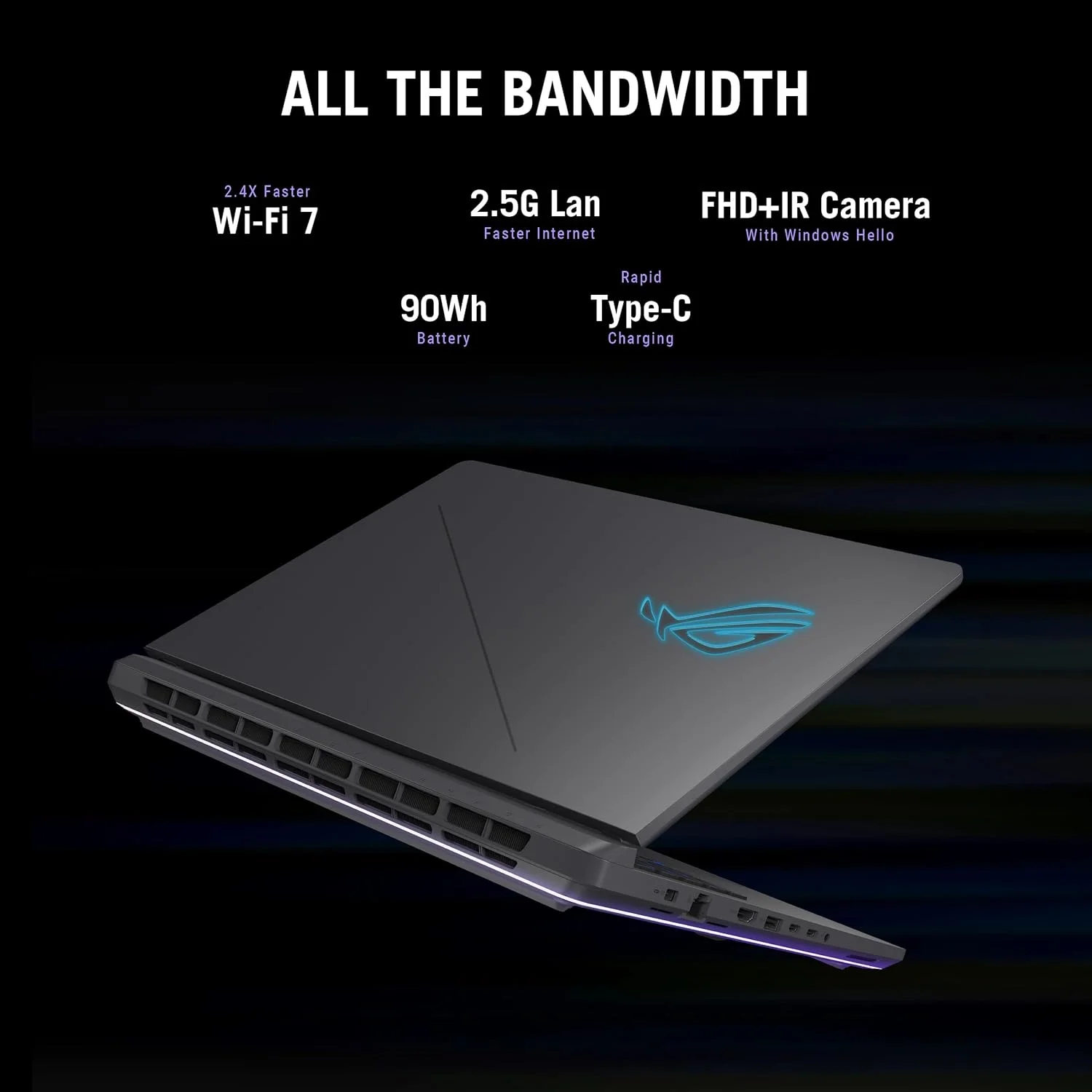 لپ تاپ گیمینگ ایسوس ROG Strix G16 (2025)، صفحه نمایش 16 اینچی FHD+ 16:10 165 هرتز/3 میلیثانیه، پردازنده گرافیکی لپ تاپ NVIDIA® GeForce RTX™ 5060، پردازنده Intel® Core™ i7 14650HX، حافظه 16 گیگابایتی DDR5، حافظه SSD 1 ترابایتی Gen 4، Wi-Fi 7، ویندوز 11 لپ تاپ گیمینگ ایسوس ROG Strix G16 (2025)، صفحه نمایش 16 اینچی FHD+ 16:10 165 هرتز/3 میلیثانیه، پردازنده گرافیکی لپ تاپ NVIDIA® GeForce RTX™ 5060، پردازنده Intel® Core™ i7 14650HX، حافظه 16 گیگابایتی DDR5، حافظه SSD 1 ترابایتی Gen 4، Wi-Fi 7، ویندوز 11