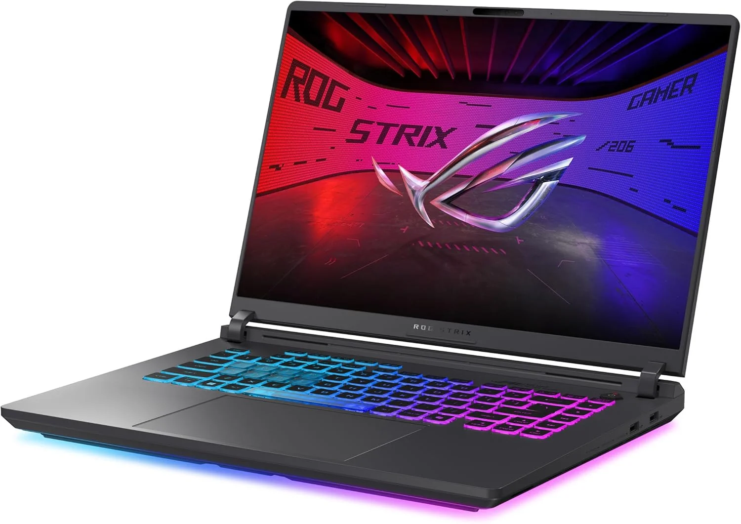 لپ تاپ گیمینگ ایسوس ROG Strix G16 (2025)، صفحه نمایش 16 اینچی FHD+ 16:10 165 هرتز/3 میلیثانیه، پردازنده گرافیکی لپ تاپ NVIDIA® GeForce RTX™ 5060، پردازنده Intel® Core™ i7 14650HX، حافظه 16 گیگابایتی DDR5، حافظه SSD 1 ترابایتی Gen 4، Wi-Fi 7، ویندوز 11 لپ تاپ گیمینگ ایسوس ROG Strix G16 (2025)، صفحه نمایش 16 اینچی FHD+ 16:10 165 هرتز/3 میلیثانیه، پردازنده گرافیکی لپ تاپ NVIDIA® GeForce RTX™ 5060، پردازنده Intel® Core™ i7 14650HX، حافظه 16 گیگابایتی DDR5، حافظه SSD 1 ترابایتی Gen 4، Wi-Fi 7، ویندوز 11