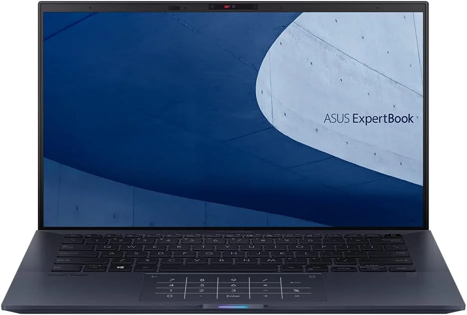 لپ تاپ تجاری ایسوس Expert Book B9 B9400Cea Kc0396R، صفحه نمایش 14 اینچی FHD، پردازنده Intel Core I7 1165G7، رم 16 گیگابایتی، حافظه SSD 512 گیگابایتی، گرافیک Intel Iris Xᵉ، ویندوز 10 پرو، رنگ مشکی