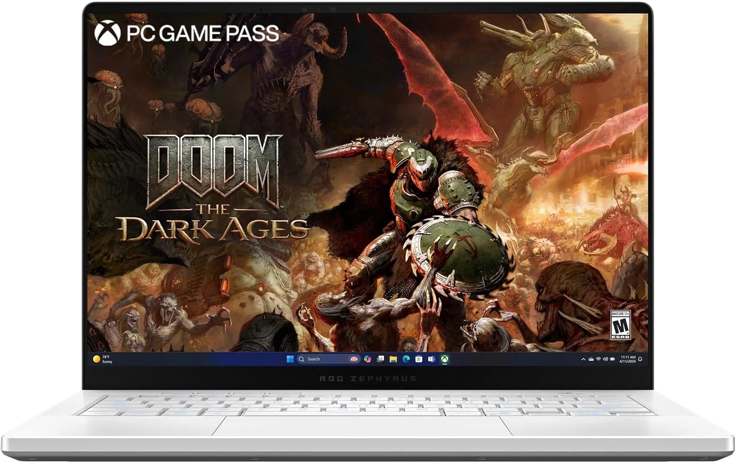 لپ تاپ ایسوس ROG Zephyrus G14 با صفحه نمایش 14 اینچی 3K OLED / پردازنده Ryzen 9 270 / رم 16 گیگابایتی / SSD 1 ترابایتی / گرافیک 8 گیگابایتی GeForce RTX 5060 / ویندوز 11 هوم / صفحه کلید انگلیسی / سفید پلاتینیوم