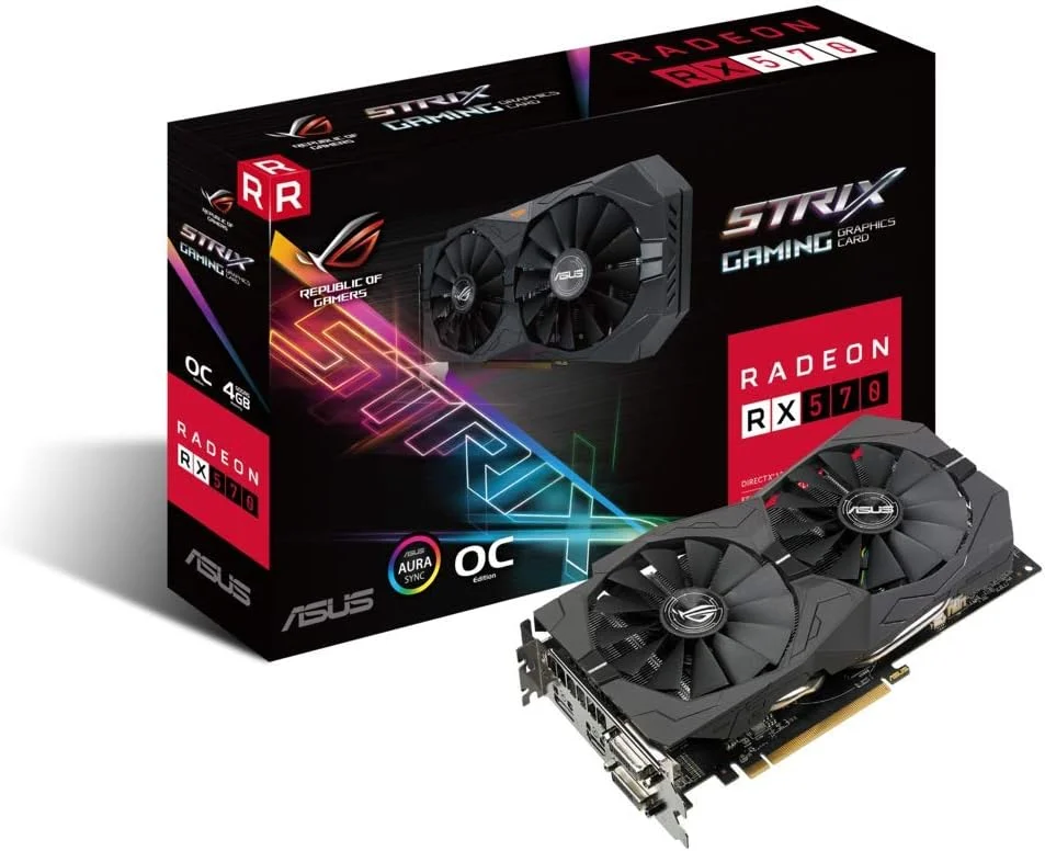 کارت گرافیک ایسوس AMD ROG Strix RX570 O4G Gaming با 4 گیگابایت حافظه GDDR5 256 بیتی Dvi/Dp/Hdmi Pci Express 3 - مشکی