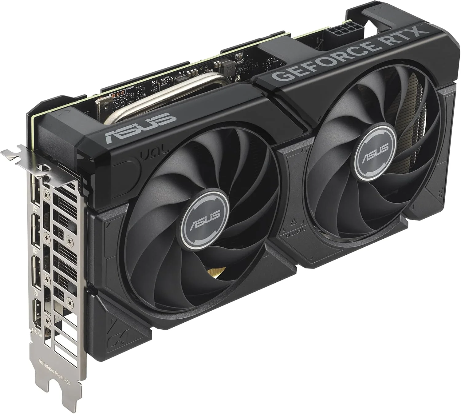کارت گرافیک ایسوس Dual GeForce RTX 4060 Ti EVO OC Edition، حافظه 8 گیگابایتی GDDR6 128 بیتی، فرکانس افزایشی 2565 مگاهرتز، 4352 هسته CUDA، سرعت حافظه 18 گیگابیت بر ثانیه، PCI Express 4.0 - مشکی کارت گرافیک ایسوس Dual GeForce RTX 4060 Ti EVO OC Edition، حافظه 8 گیگابایتی GDDR6 128 بیتی، فرکانس افزایشی 2565 مگاهرتز، 4352 هسته CUDA، سرعت حافظه 18 گیگابیت بر ثانیه، PCI Express 4.0 - مشکی