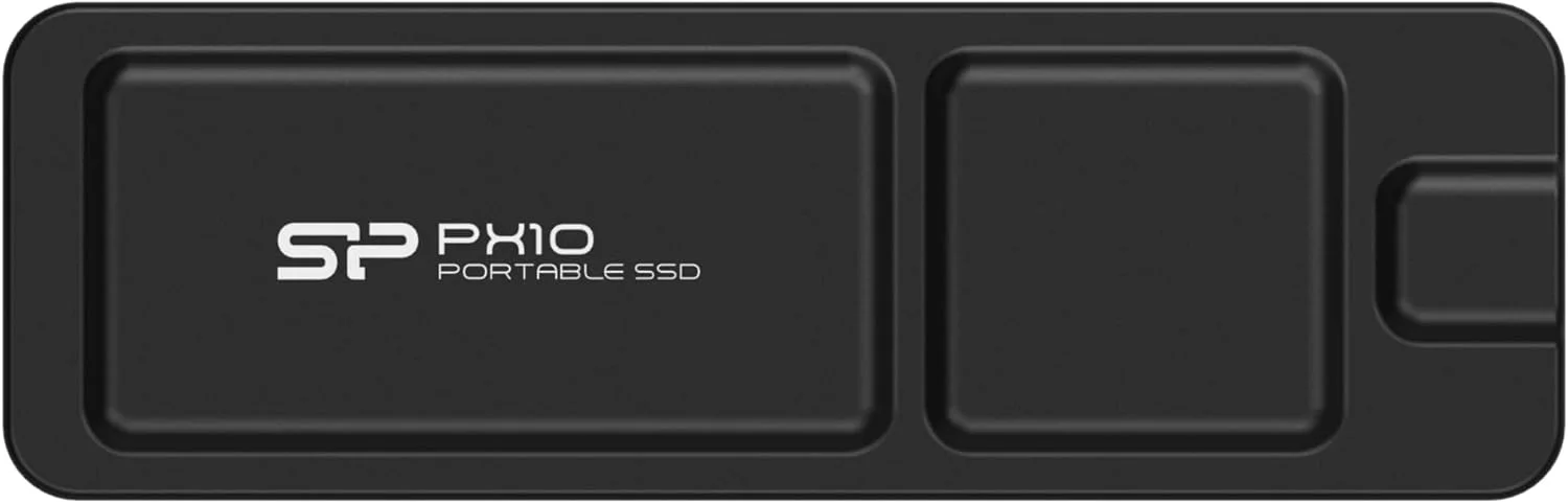 اس اس دی اکسترنال 2 ترابایتی سیلیکون پاور مدل PX10، USB 3.2 Gen 2، سرعت خواندن/نوشتن تا 1050 مگابایت بر ثانیه، مشکی