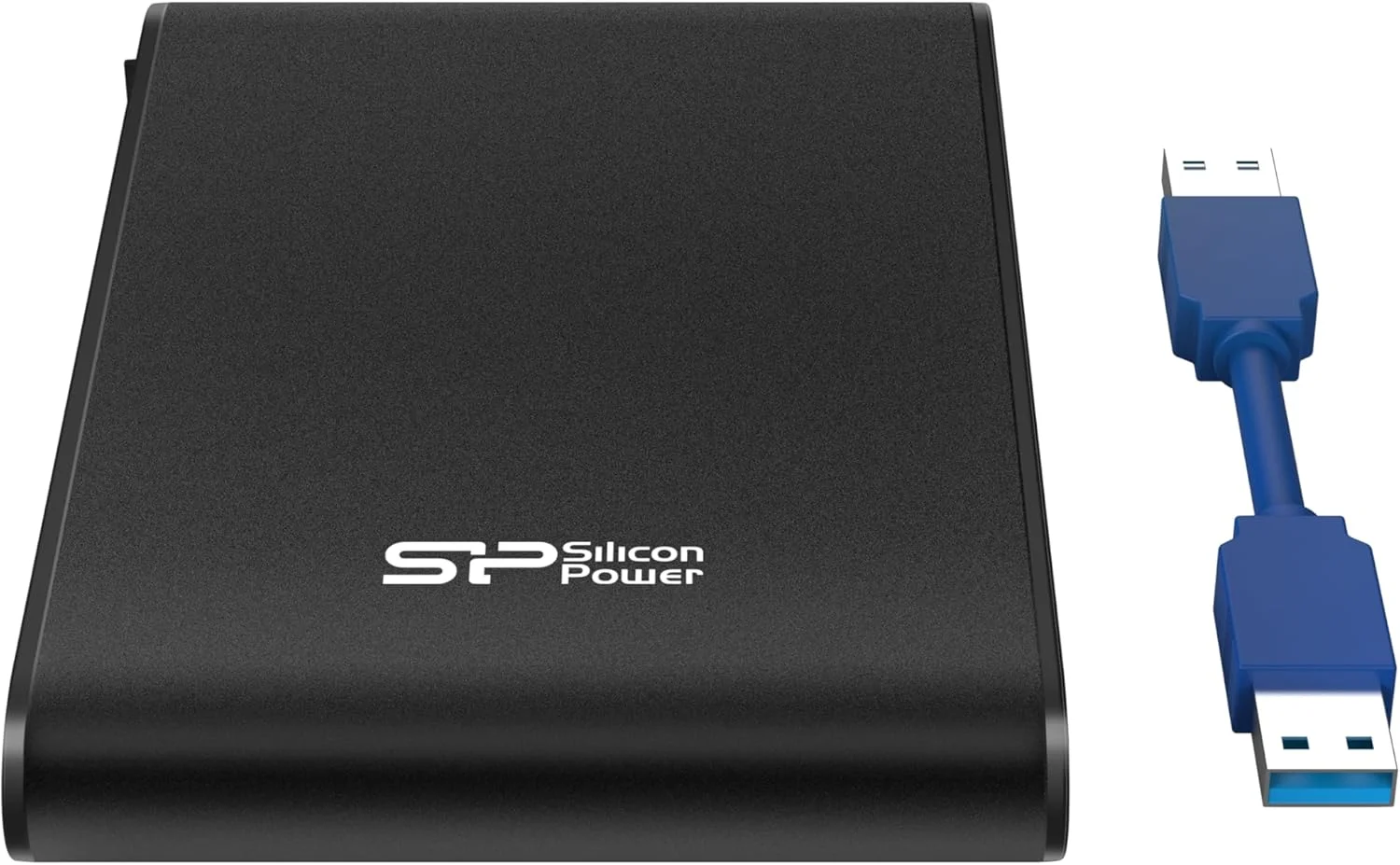 هارد اکسترنال سیلیکون پاور مدل SP010TBPHDA80S3K با ظرفیت 1 ترابایت، مقاوم در برابر ضربه و ضد آب IPX7، رنگ مشکی