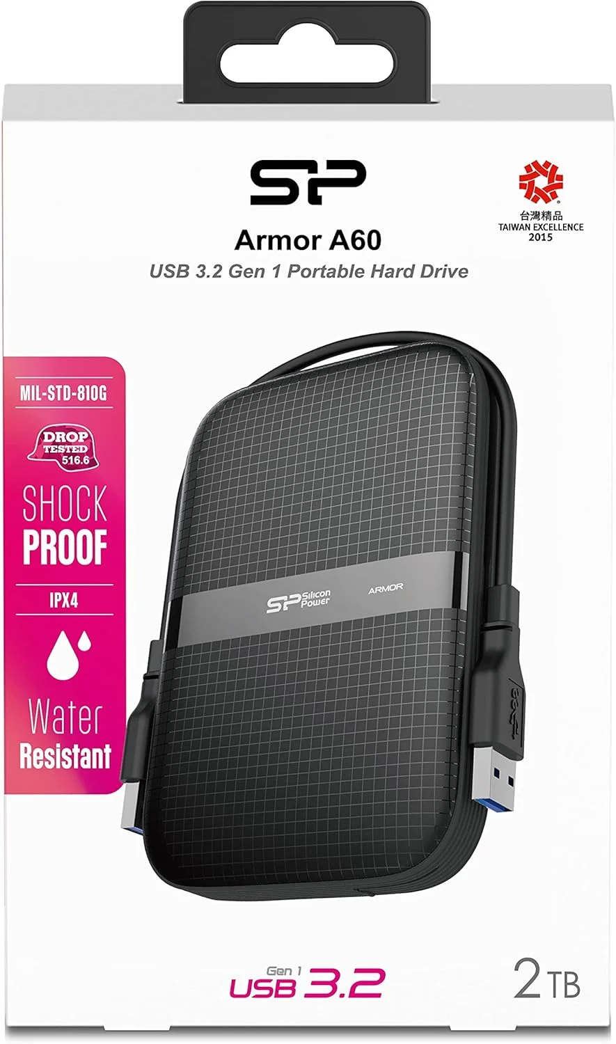هارد اکسترنال سیلیکون پاور Armor A60 با ظرفیت 2 ترابایت