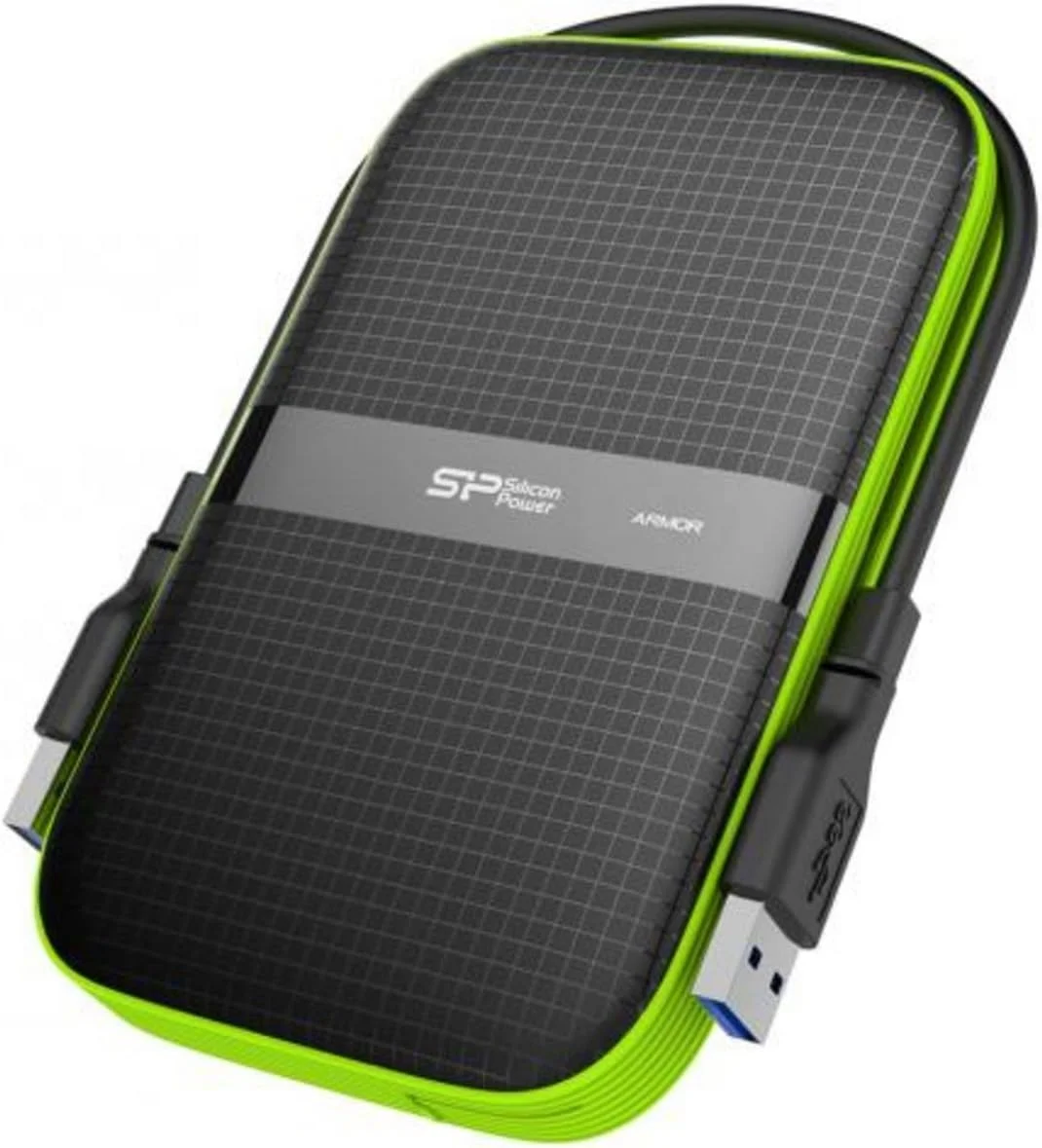 هارد اکسترنال ضد ضربه سیلیکون پاور Armor A60 با ظرفیت 5 ترابایت - USB3.0 - نسخه مشکی/سبز