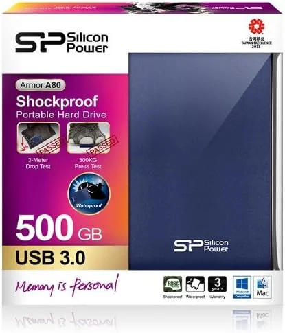 هارد اکسترنال قابل حمل سیلیکون پاور Armor A80 با ظرفیت 500 گیگابایت، سایز 2.5 اینچ، USB 3.0/2.0، مقاوم در برابر ضربه و استاندارد نظامی - آبی هارد اکسترنال قابل حمل سیلیکون پاور Armor A80 با ظرفیت 500 گیگابایت، سایز 2.5 اینچ، USB 3.0/2.0، مقاوم در برابر ضربه و استاندارد نظامی - آبی