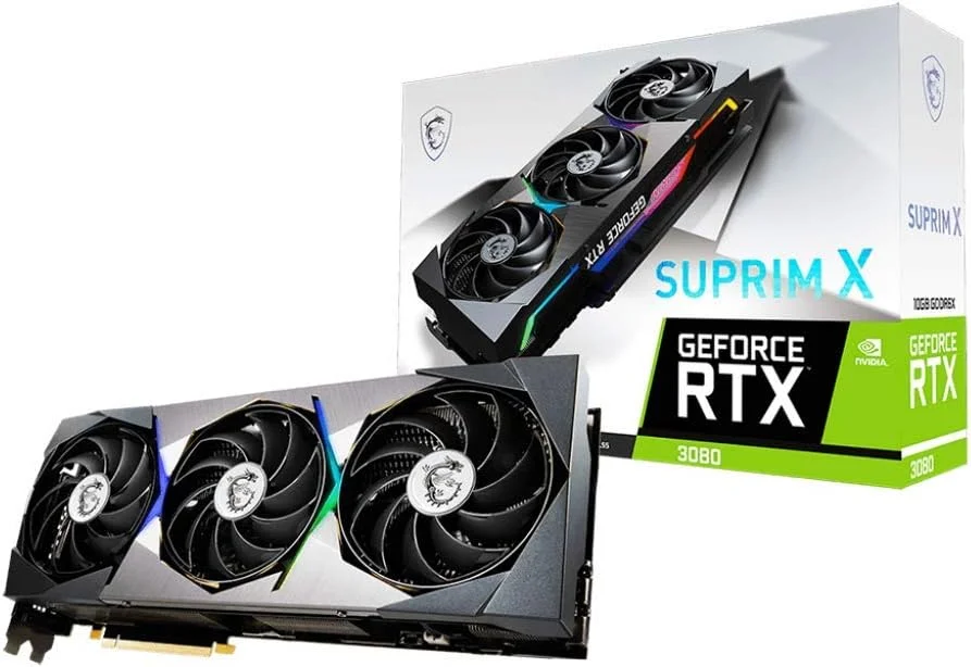 کارت گرافیک ام اس آی گیمینگ Nvidia Geforce RTX 3080 10GB GDDR6X 320-Bit HDMI/DP 1920 MHz معماری Ampere OC (RTX Suprim X 10G)