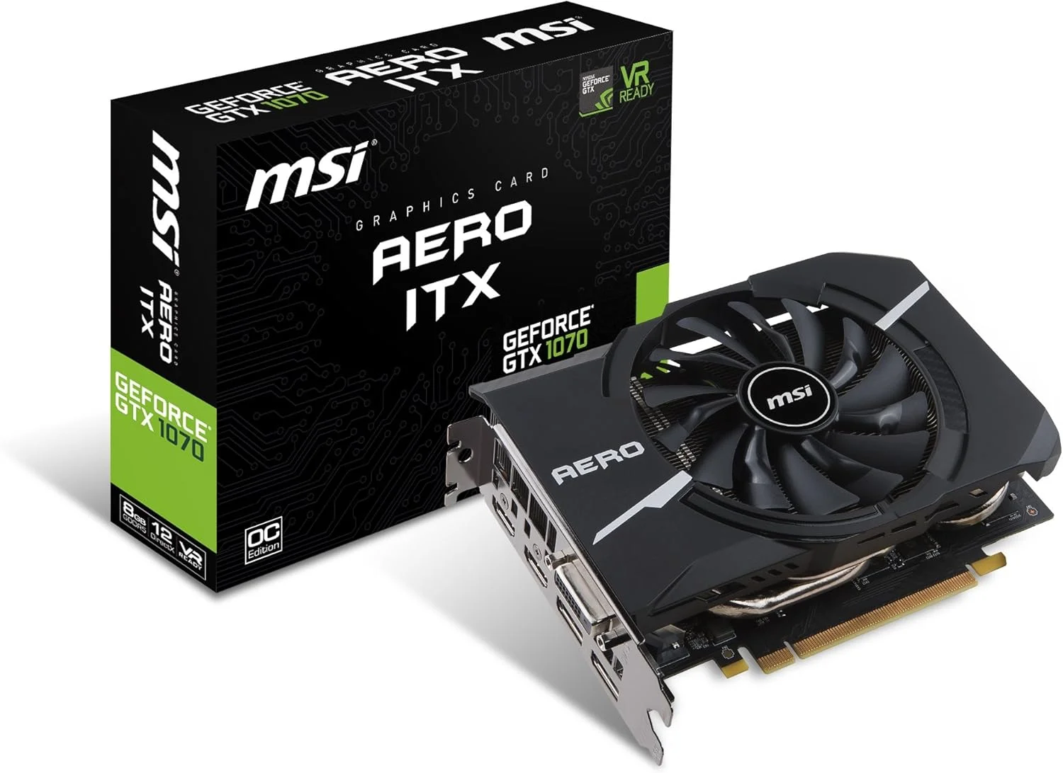 کارت گرافیک MSI Gaming GeForce GTX 1070 8GB GDDR5 SLI DirectX 12 VR Ready ITX (GTX 1070 AERO ITX 8G OC)