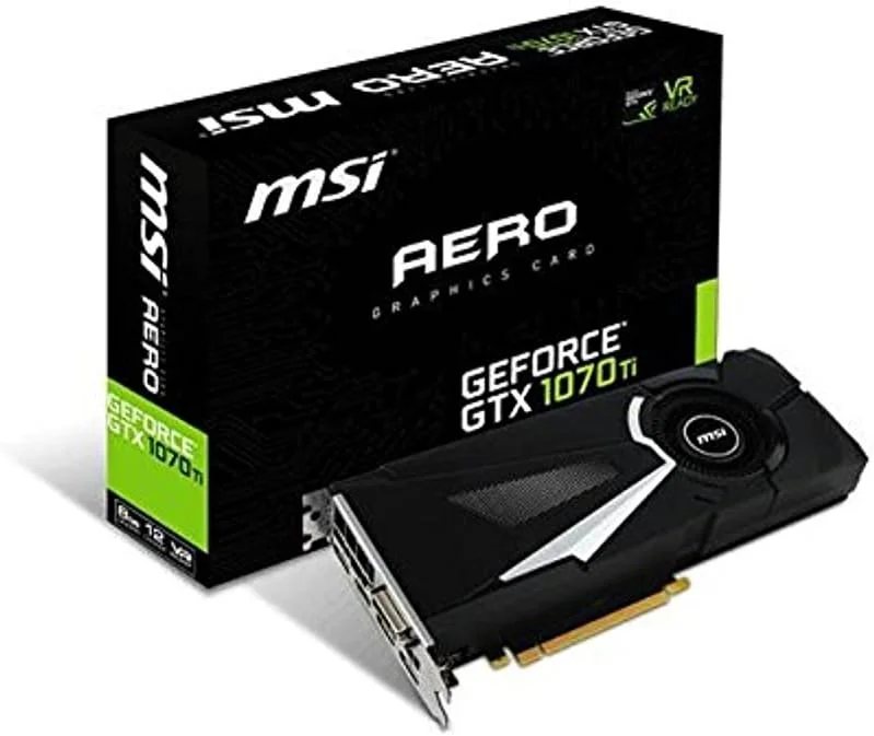 کارت گرافیک MSI GAMING GeForce GTX 1070 Ti 8GB GDRR5 256-bit با پشتیبانی از HDCP، DirectX 12، SLI، تک فن، VR Ready (GTX 1070 TI AERO 8G)