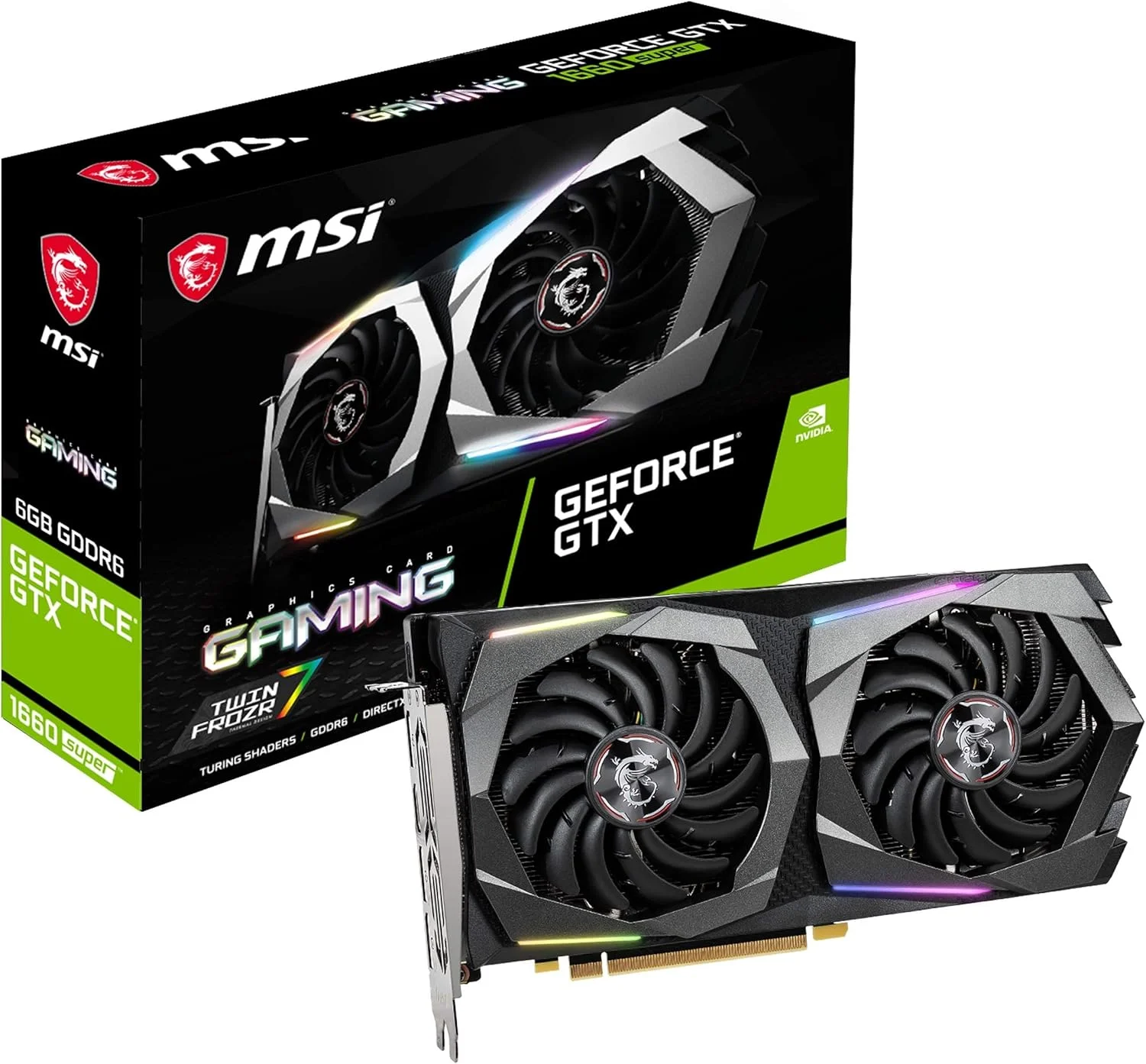 کارت گرافیک MSI GeForce GTX 1660 Super Gaming، PCI-E x16، بدون NVLink، VR Ready