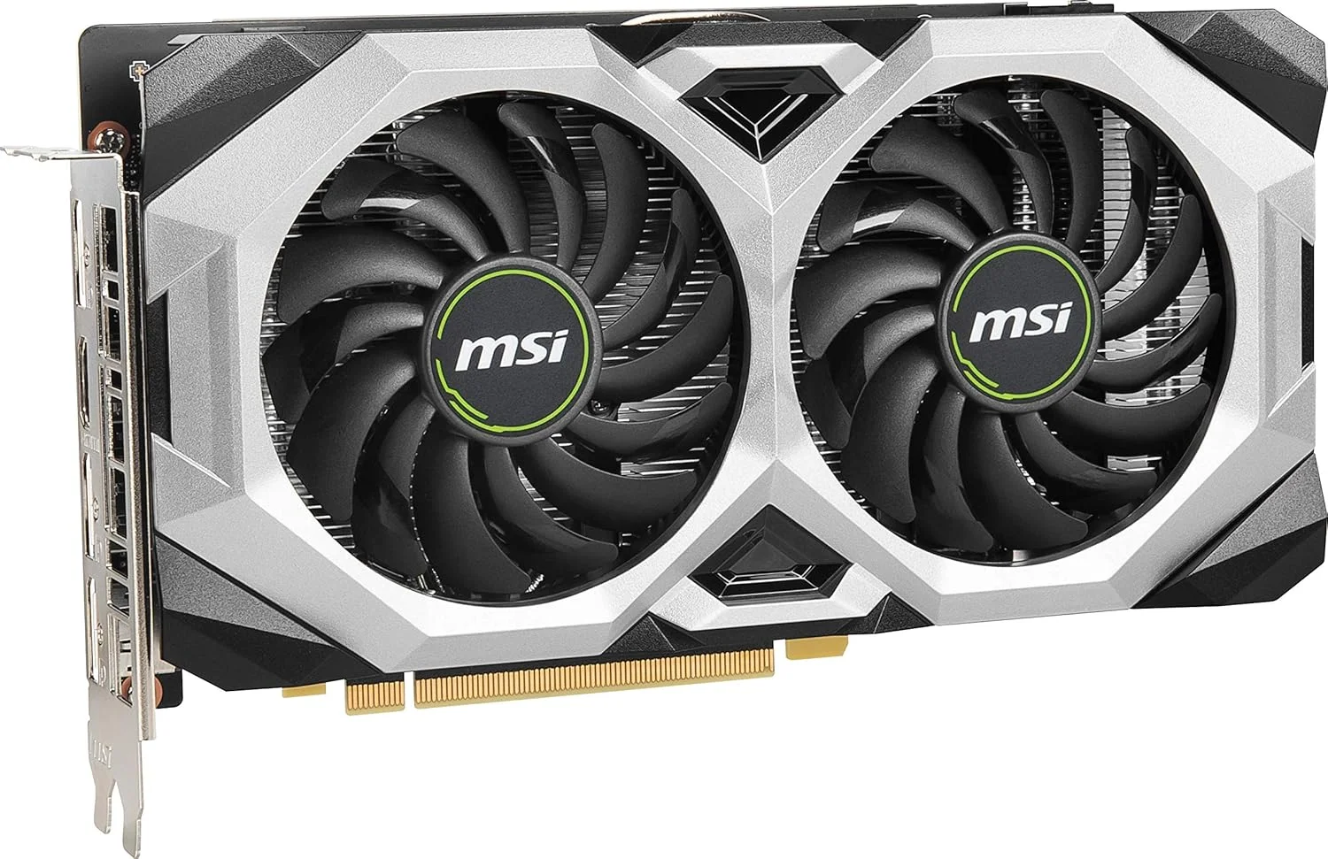 کارت گرافیک MSI Gaming GeForce RTX 2060 با 12 گیگابایت حافظه GDDR6، رابط 192 بیتی HDMI/DP، فرکانس بوست 1680 مگاهرتز، فناوری Ray Tracing، معماری Turing، آماده برای واقعیت مجازی (RTX 2060 Ventus 12G OC)