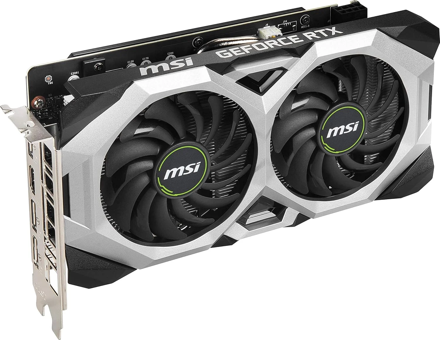 کارت گرافیک MSI Gaming GeForce RTX 2060 با 12 گیگابایت حافظه GDDR6، رابط 192 بیتی HDMI/DP، فرکانس بوست 1680 مگاهرتز، فناوری Ray Tracing، معماری Turing، آماده برای واقعیت مجازی (RTX 2060 Ventus 12G OC)