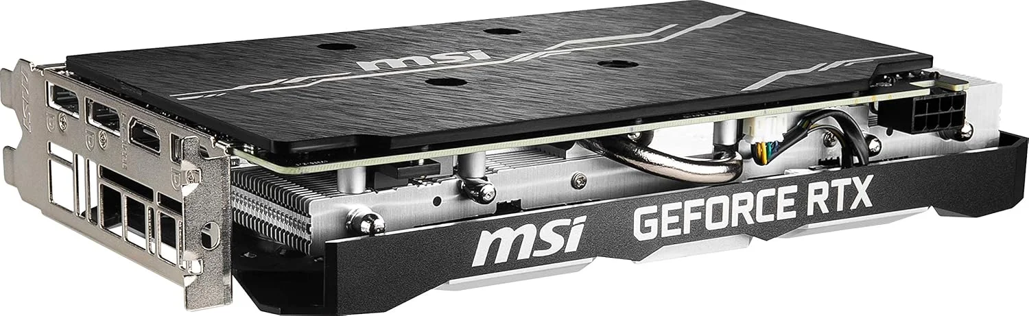 کارت گرافیک MSI Gaming GeForce RTX 2060 با 12 گیگابایت حافظه GDDR6، رابط 192 بیتی HDMI/DP، فرکانس بوست 1680 مگاهرتز، فناوری Ray Tracing، معماری Turing، آماده برای واقعیت مجازی (RTX 2060 Ventus 12G OC)