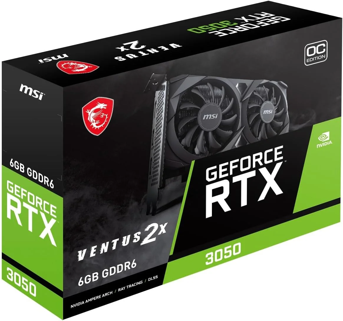 کارت گرافیک ام اس آی GeForce RTX 3050 VENTUS 2X E 6G OC مدل VD8926